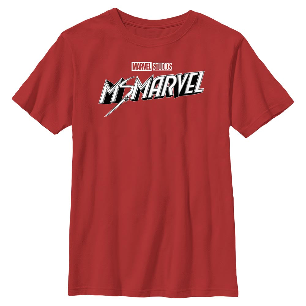 Boy's Marvel Black And White T-Shirt