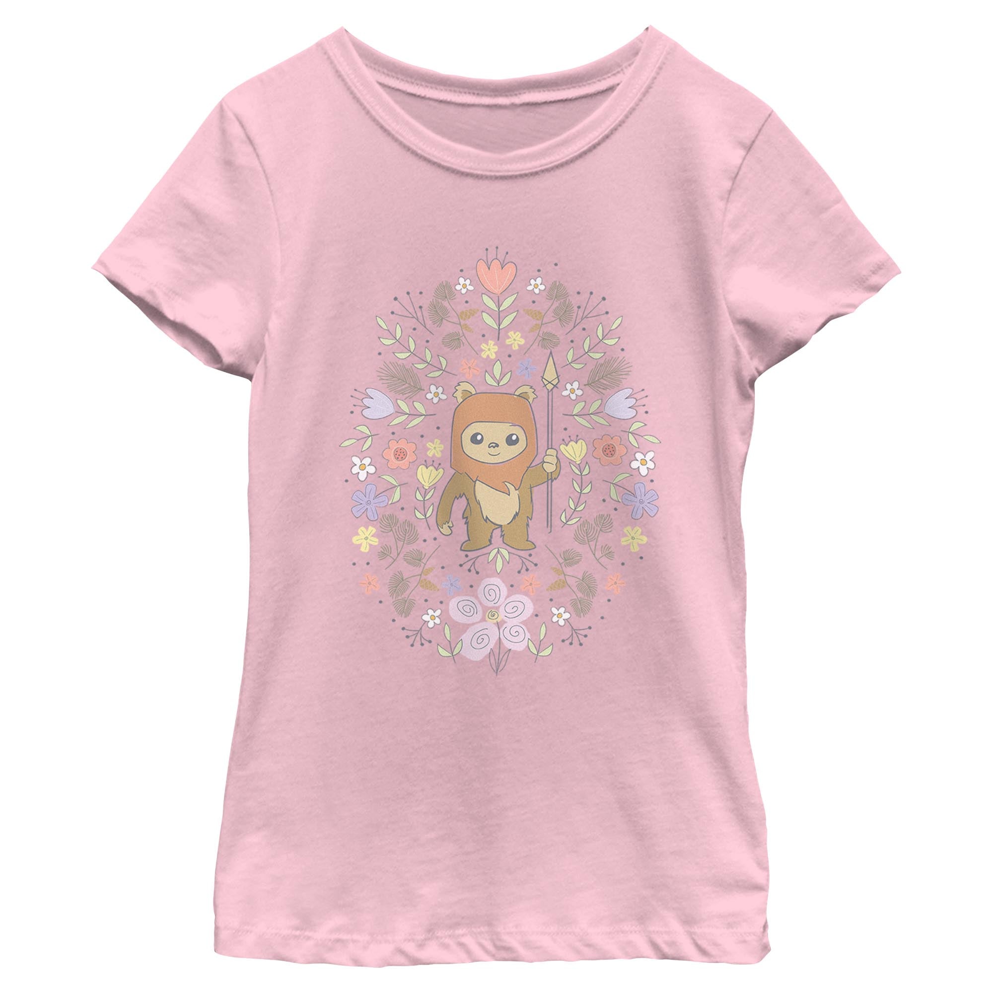 Girl's Star Wars Ewok Flower Spring T-Shirt